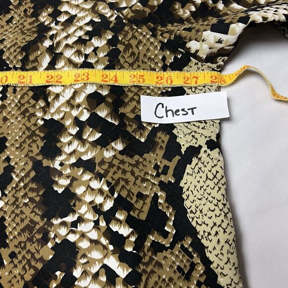 Jordan Woman Top Size 20 Leopard Print Flowy Button Up Blouse Shacket Boho - Picture 7 of 10